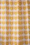 Gülen Emoji Baskılı Fon Perde