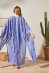 Dijital Baskılı Mavi Kimono