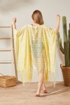 Kimono Sarı Plaj Elbisesi