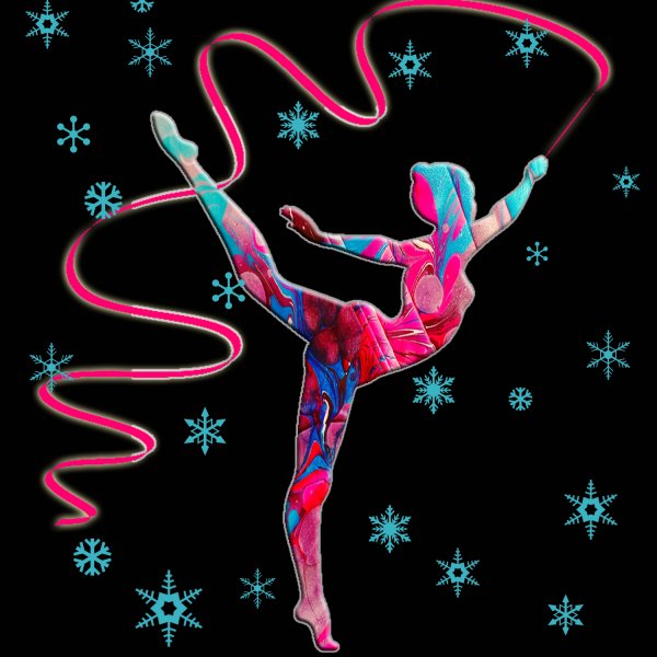 Ebruli ritmik jimnastikçi kız