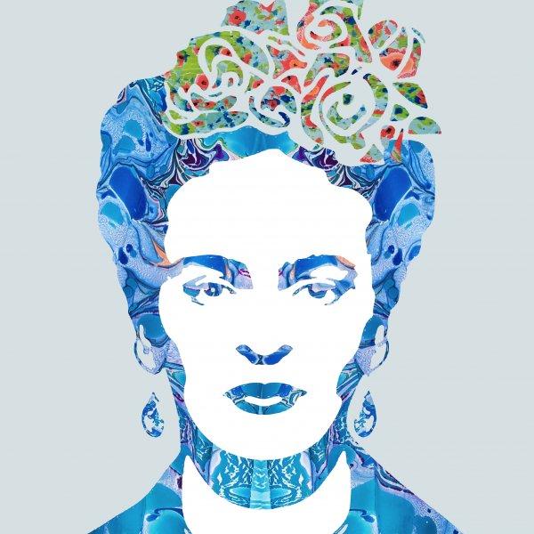 Frida in blue