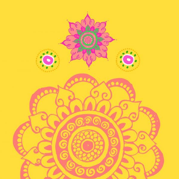 Sarı temalı desen tasarımı