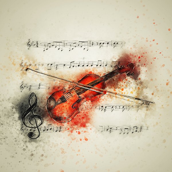 Harmony of the violin
