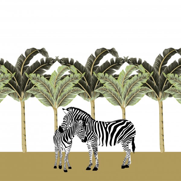 Anne ve bebek zebra