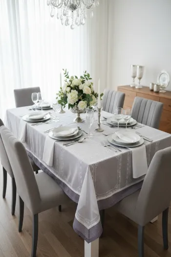 Örme Dantel Anane Masa Örtüsü