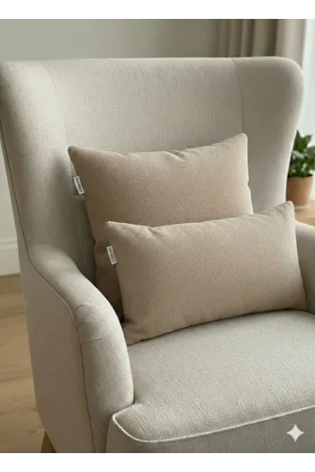 Retro Desenli Dekoratif Kırlent Kılıfı İçi Dolu 50x50-30x50 cm – Fermuarlı, 2’li Set