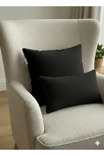 Retro Desenli Dekoratif Kırlent Kılıfı İçi Dolu 50x50-30x50 cm – Fermuarlı, 2’li Set