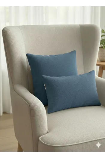 Retro Desenli Dekoratif Kırlent Kılıfı İçi Dolu 50x50-30x50 cm – Fermuarlı, 2’li Set