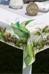 Yeşil Çiçekli Masa Örtüsü