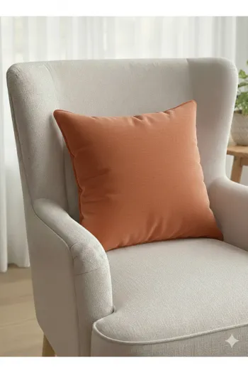 Retro Desenli Dekoratif Kırlent Kılıfı İçi Dolu 50x50cm – Fermuarlı