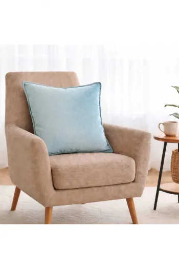 Parlak Kadife Dekoratif Kırlent – Fermuarsız 45x45 Premium Yastık Kılıfı