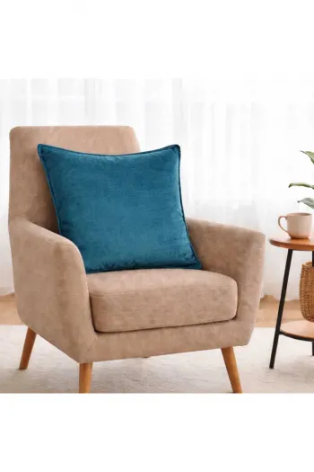 Parlak Kadife Dekoratif Kırlent – Fermuarsız 45x45 Premium Yastık Kılıfı