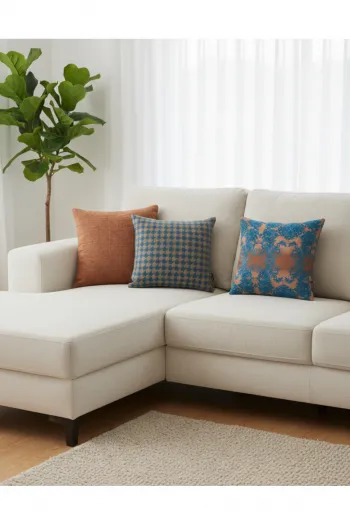 ORIENT 3’lü Dekoratif Kırlent Yastık Seti – Doğal Dokulu/Geometrik Kombin