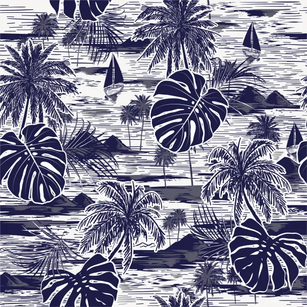 Leafs, Palm, Beach, Sail