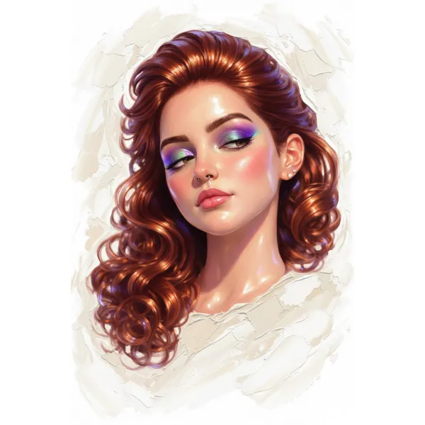 Dijital sanat içerikli peri kızı portresi