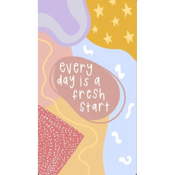 Every day is a fresh start