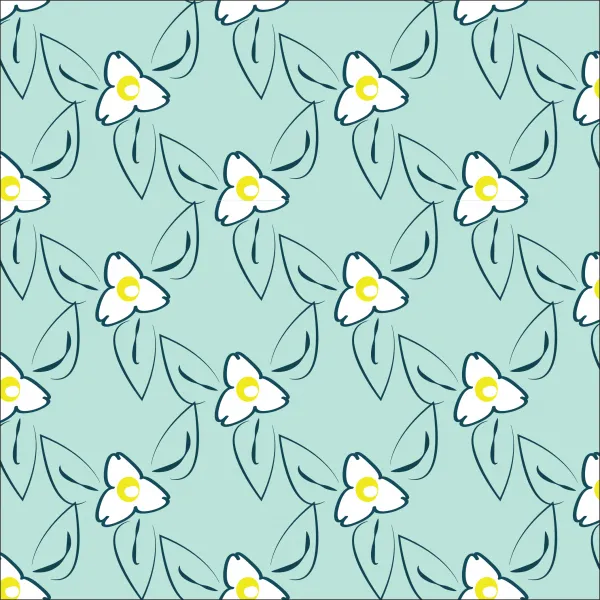 Blueyellowflowerprint