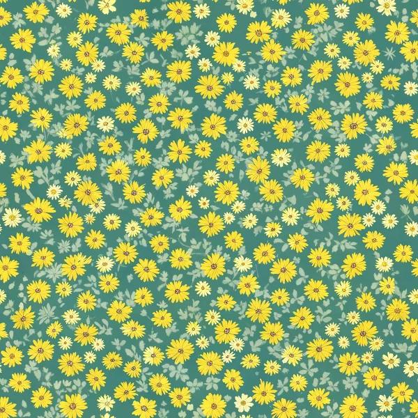 Çim Üzerinde Sarı Çiçekler
